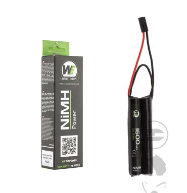 Batterie WE Airsoft Mini 9,6 V/1600 Mah NIMH 2 éléments details