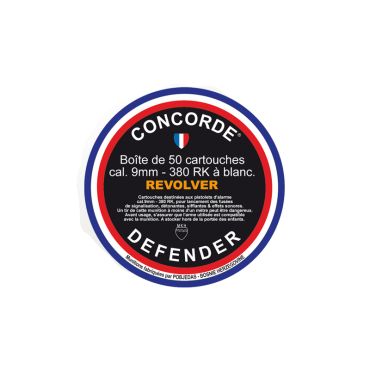 Concorde Defender 9 Mm À Blanc Rk Pour Revolver X 50