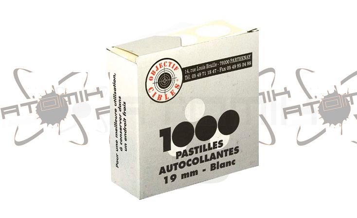1000 Pastilles Autocollantes - pour réutiliser vos cibles et cartons