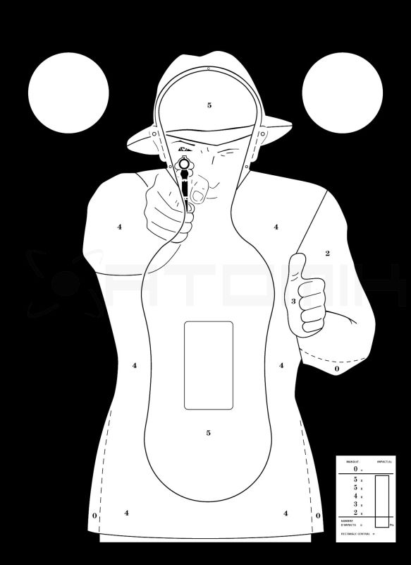 Cible de tir silhouette humaine / police blanche x50 - Armurerie Loisir