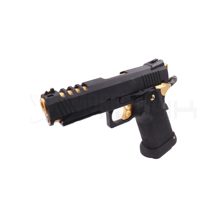 Pistolet Airsoft hi-capa 4.3 hx2711 full gaz gbb noir et or