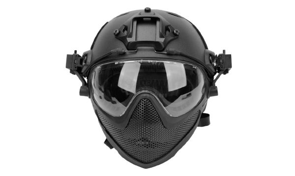 Grille protection bas-visage Airsoft noire Emerson