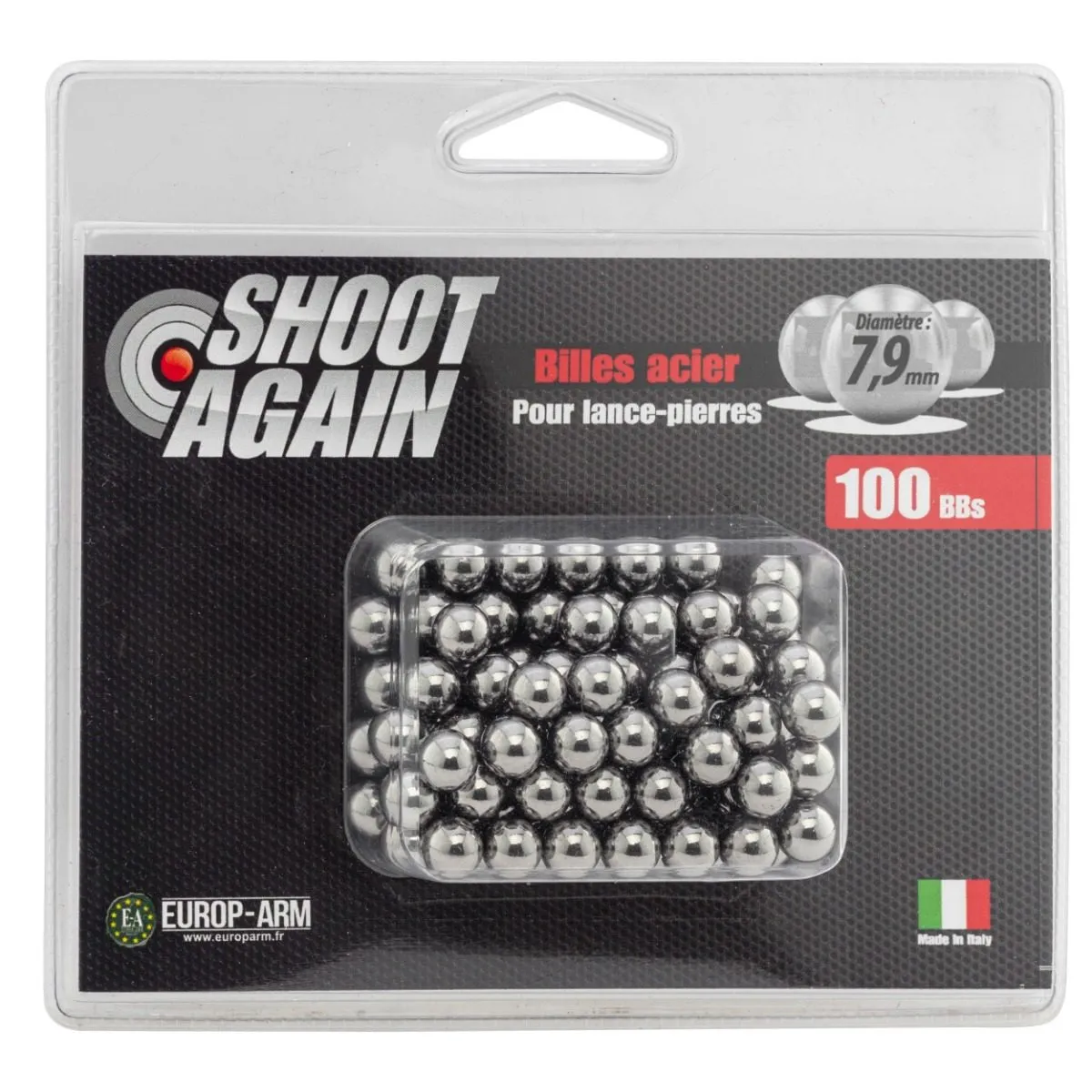 100 Billes Acier 7,9 Mm Pour Lance Pierre
