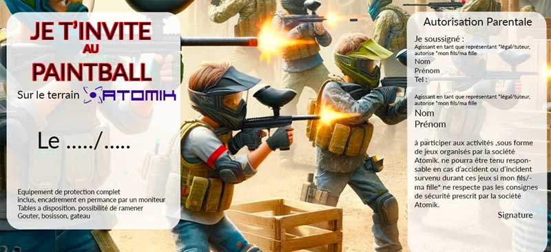 Paintball Autorisation Parentale