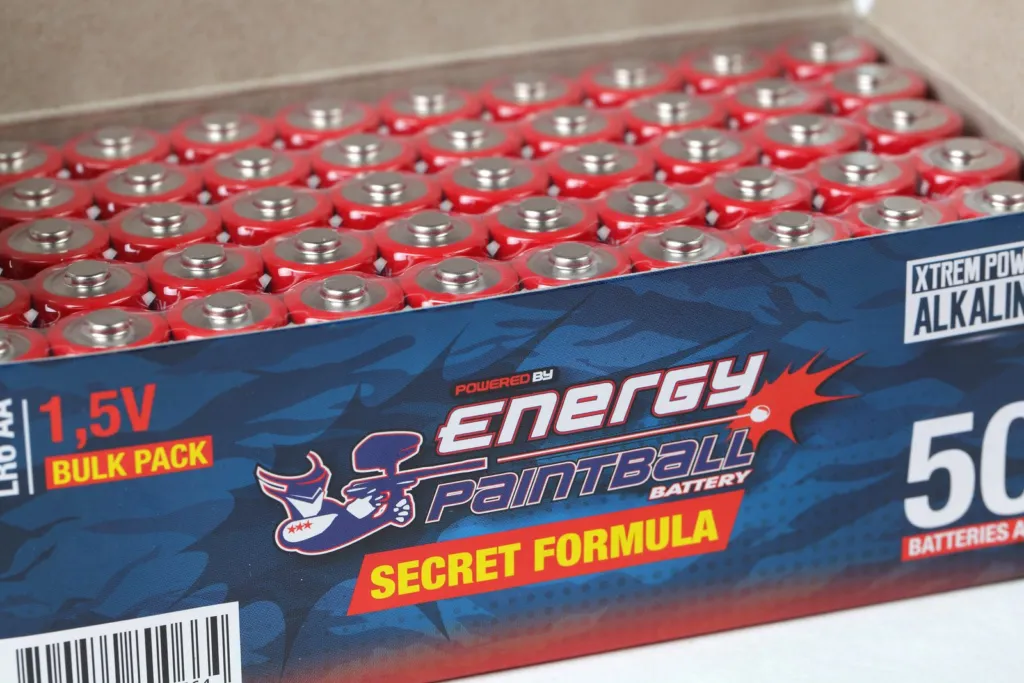 boites de 50 piles NRJ paintball LR6 AA 1.5v