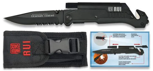 Couteau RUI pliant tactique / survie