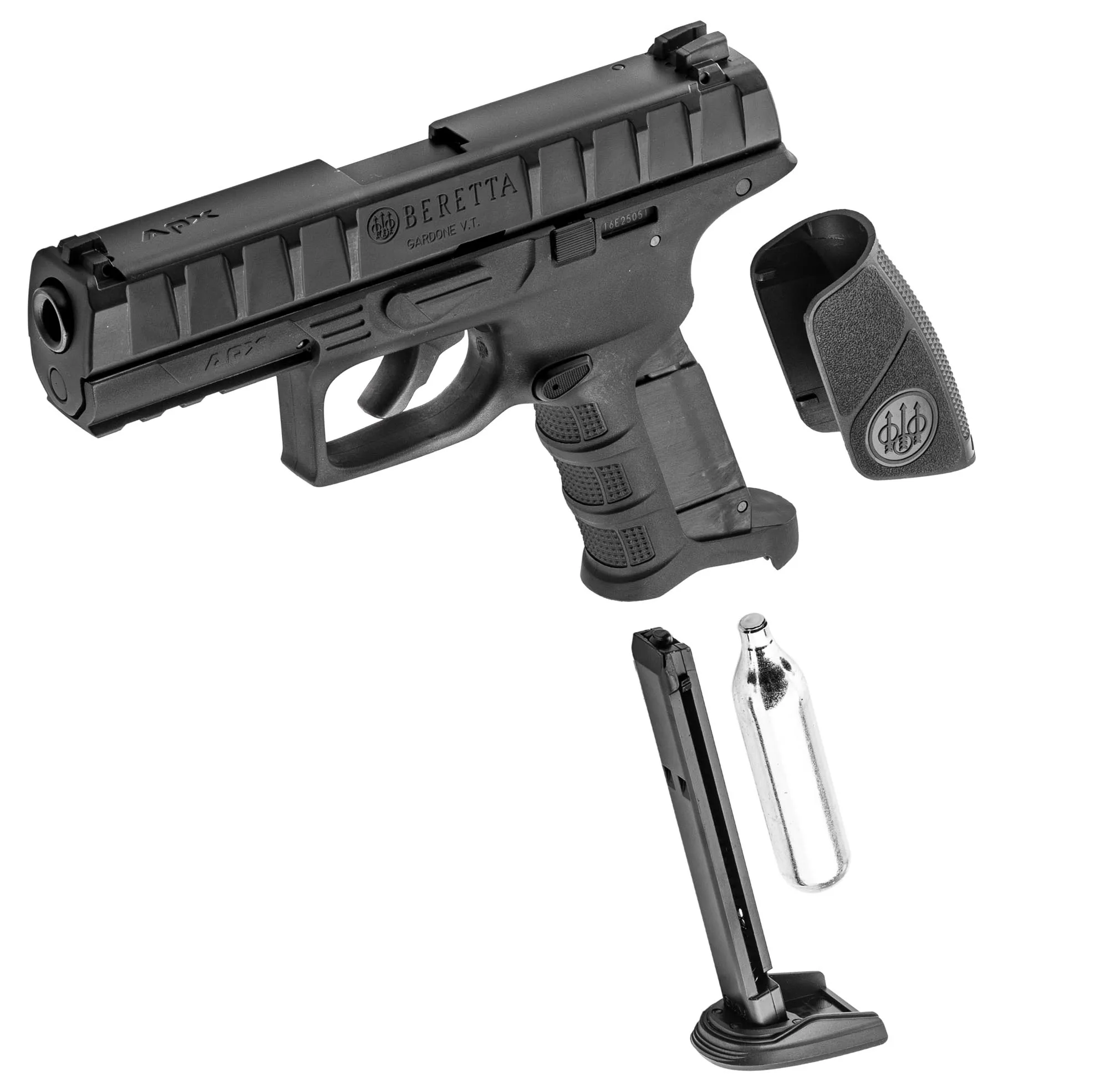 Réplique apx CO2 blowback 1,2 j. culasse métal - beretta