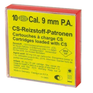 Boîte De 10 Cartouches 9 Mm Pa Gaz Cs-0