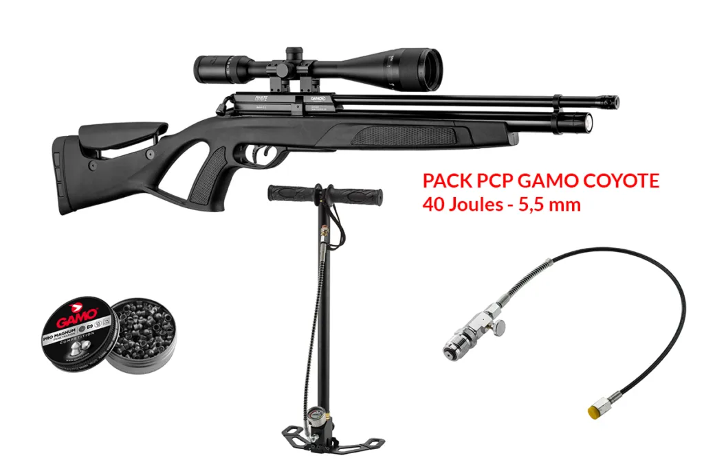 Pack PCP Carabine Coyote 40 joules 5,5 mm