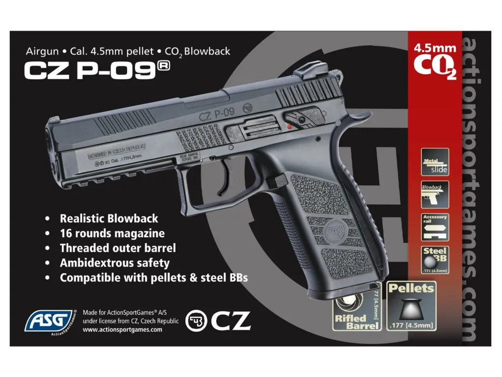 Cz p09 - pistolet à plomb - CO2