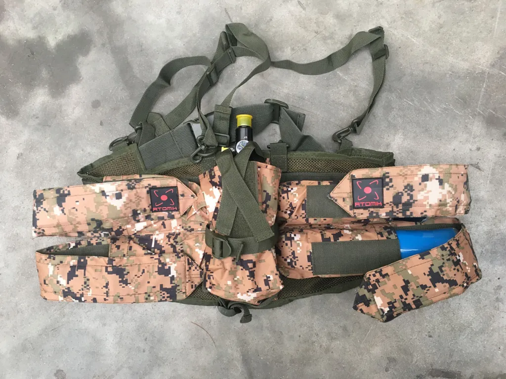 Harnais 4 pots + porte bouteille ATOMIK Camo