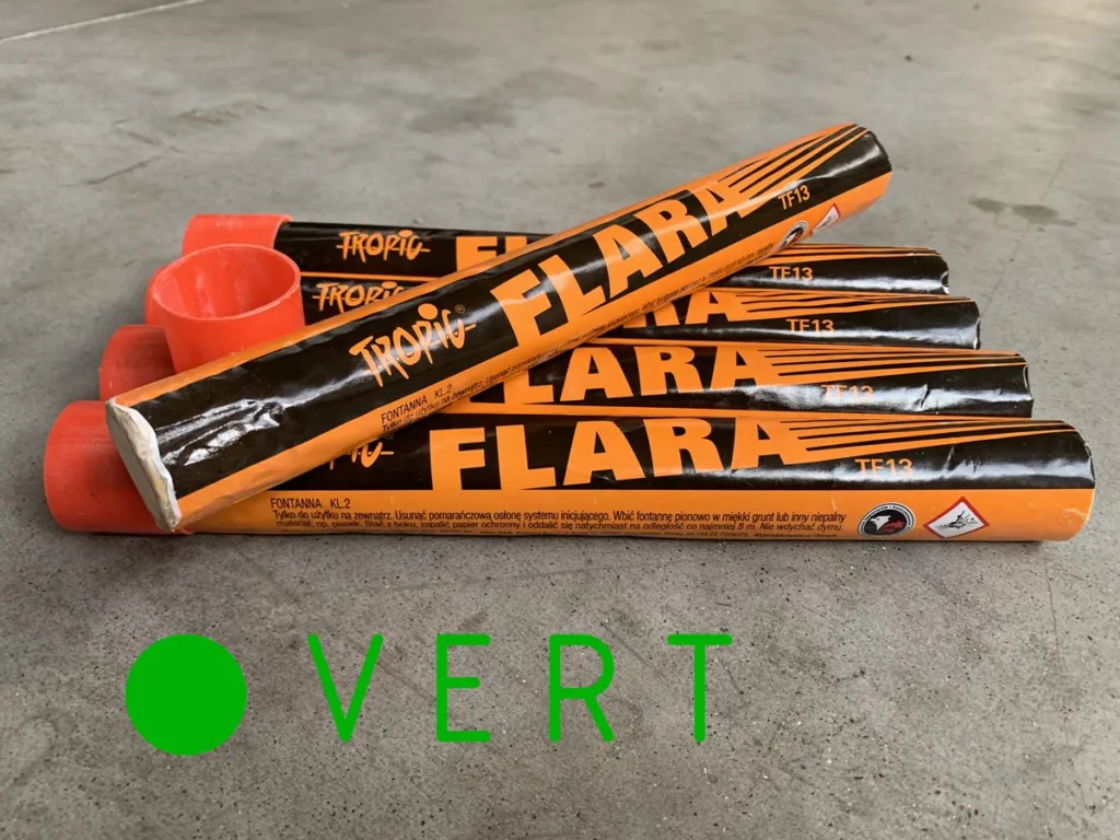 Pack 5 Torches Supporter Vertes - Torche à Main Pyrotechnique-0