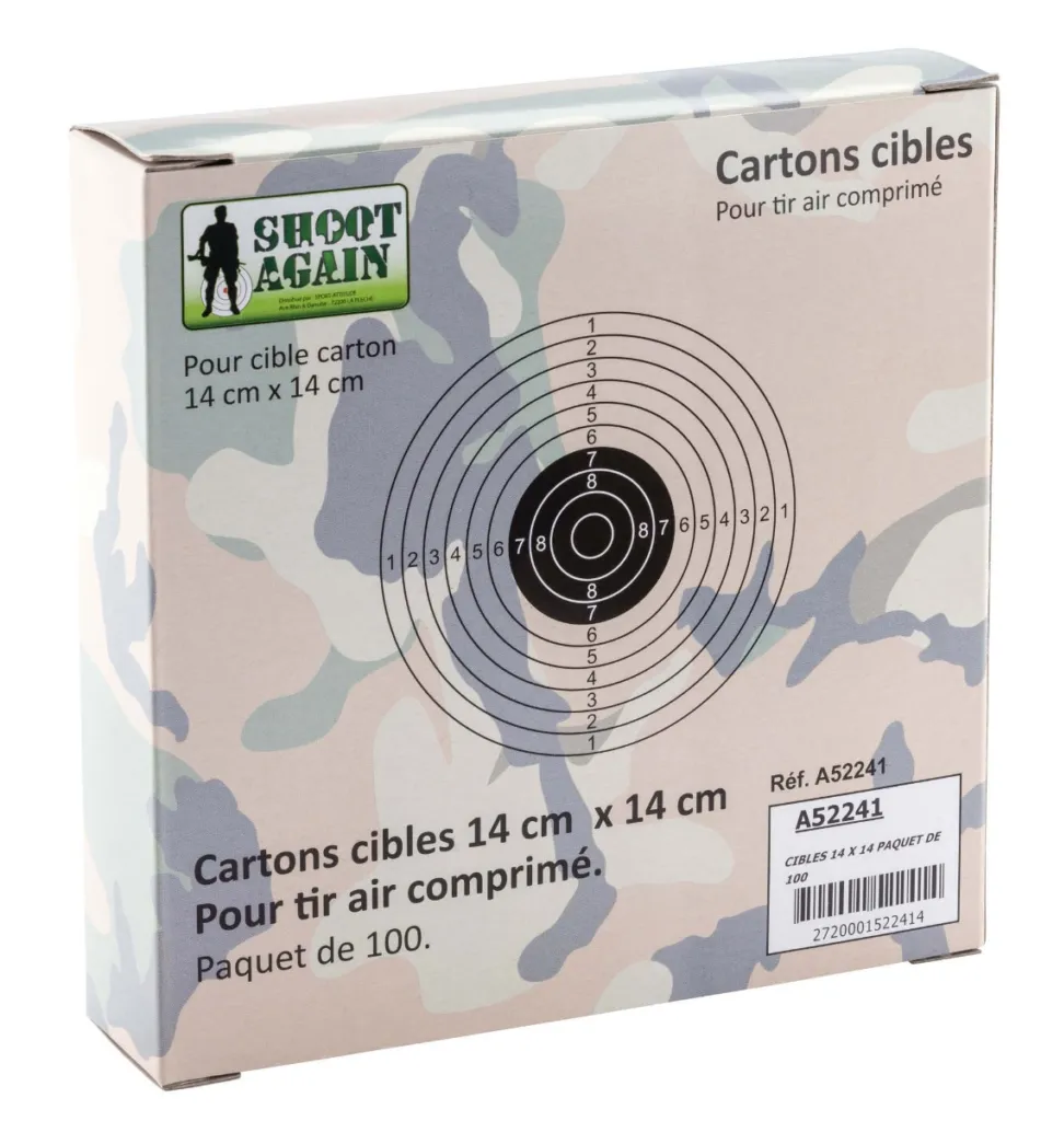 100 Cibles Cartons 14 X 14 Cm-0