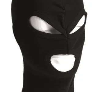 Cagoule 3 Trous En Coton Noire-0