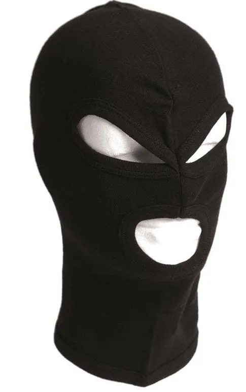 Cagoule 3 Trous En Coton Noire-0