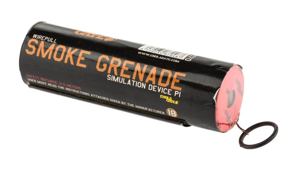 Fumigène à goupille orange - Enola gaye-0