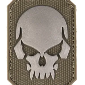 Patch Pvc Tête De Mort Od Green 6 X 4.5cm-0