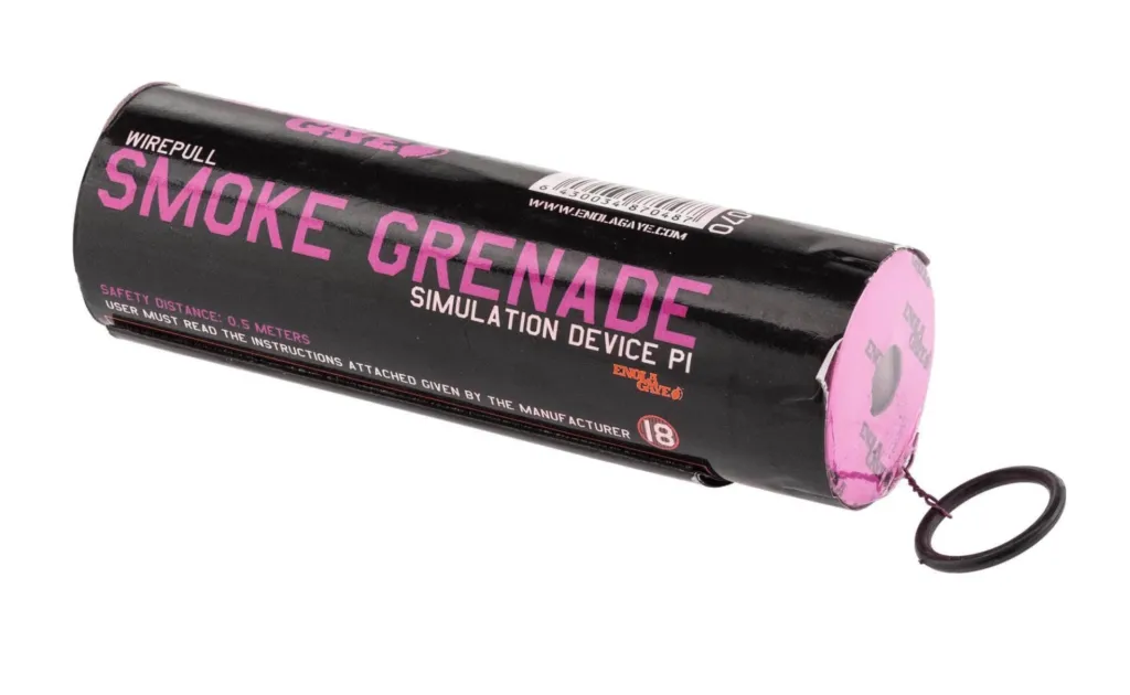 fumigène à goupille rose - enola gaye-0