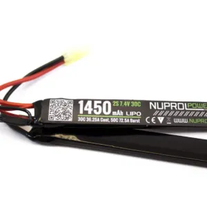 Batterie Airsoft Lipo 2 Eléments 7,4 V/1450 Mah 30c- T-Deans-0