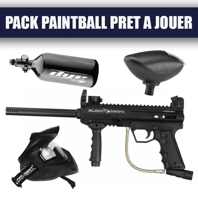 Pack Paintball Complet Valken Sw1 Blackhawk avec crosse M16-0