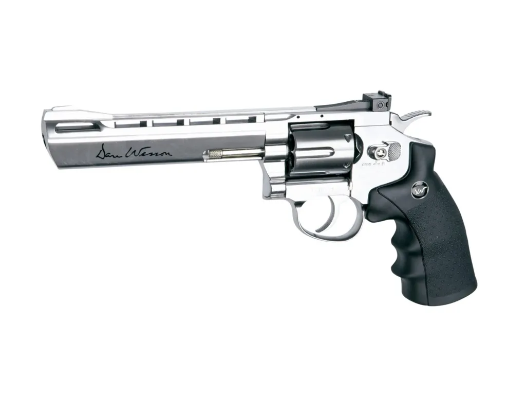 Dan Wesson 6'' - Chrome Brillant - 4,5 Mm Co2 Plombs-0