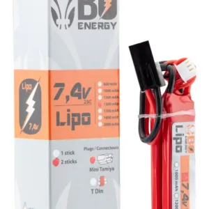 2 Sticks Batterie Lipo 2s 7.4v 1300mah 25c T-Dean-0