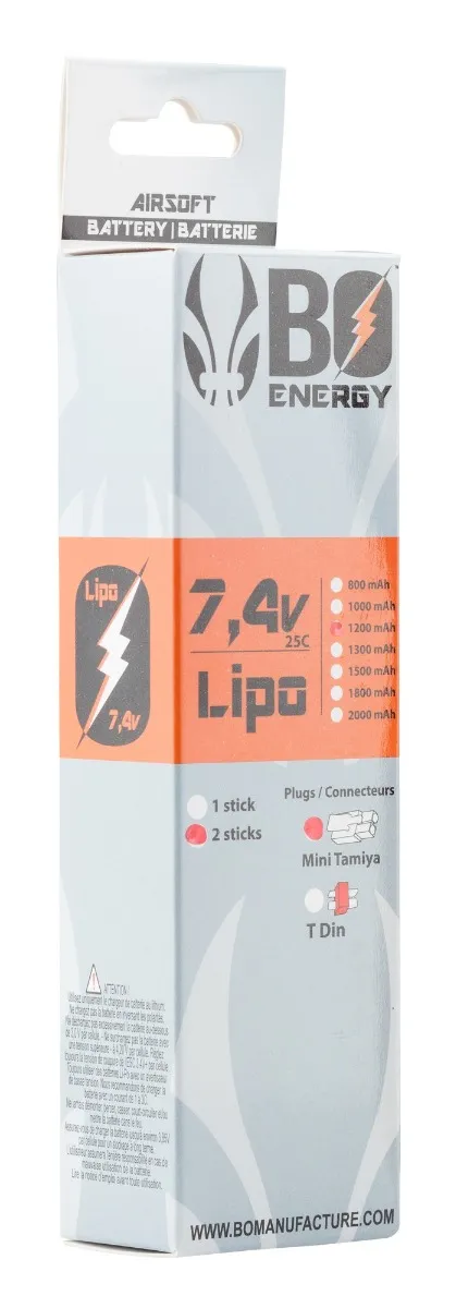 2 sticks batterie lipo 2s 7.4v 1200mah 25c-460527