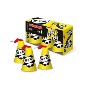 pack 6 Fontaines coniques panda argentées-0