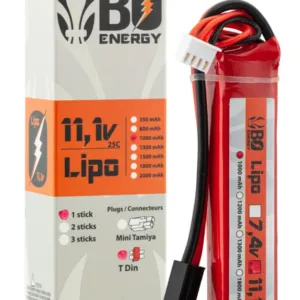 1 Stick Batterie Lipo 3s 11.1v 1000mah 25c T-Dean-0
