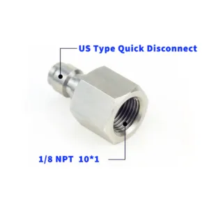 Adaptateur Hpa / Pcp 1/8 Npt Avec Connecteur Type Us-0