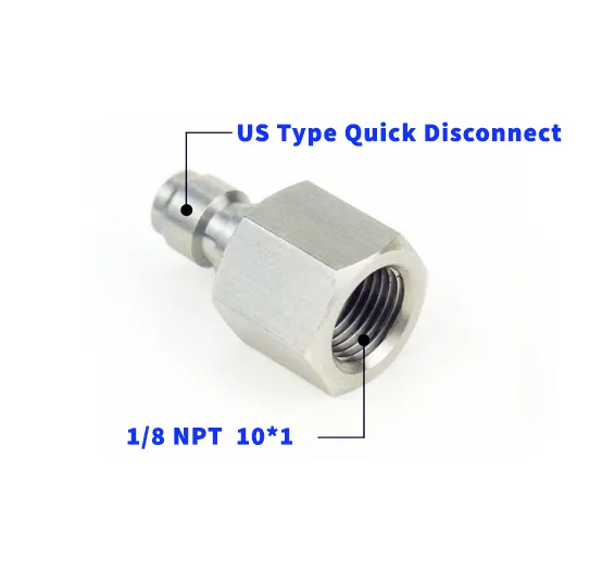 Adaptateur Hpa / Pcp 1/8 Npt Avec Connecteur Type Us-0