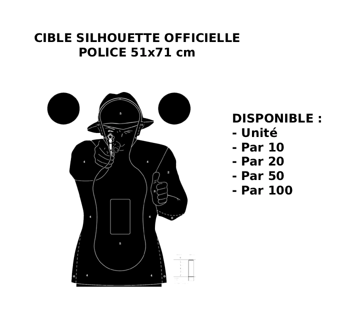 Cible Police Silhouette 51*71 Cm-0