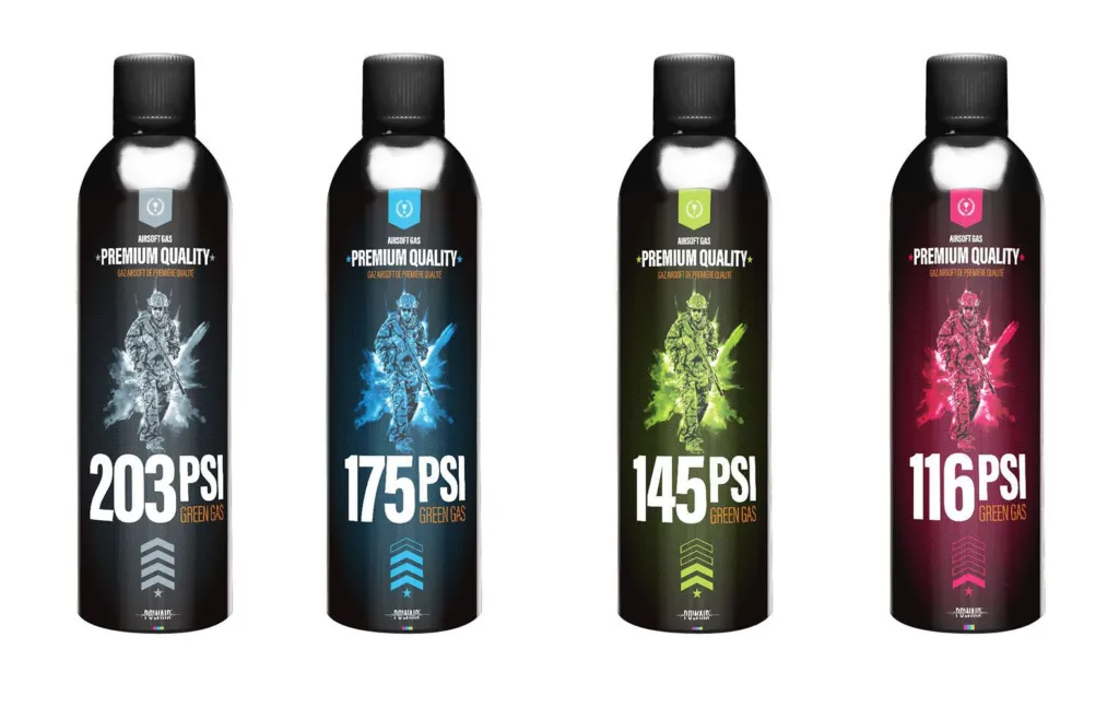 Gaz Airsoft Powair 116, 145, 175 Ou 203 Psi-0