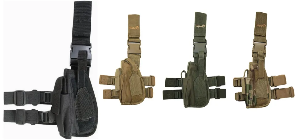 Holster De Cuisse Gaucher Viper Noir-0
