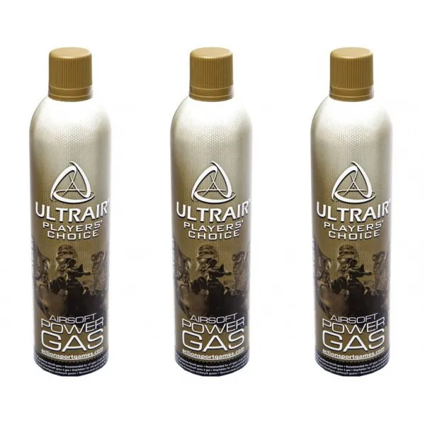 Pack 3 Bouteillesgaz Airsoft Ultrair 520 Ml-0