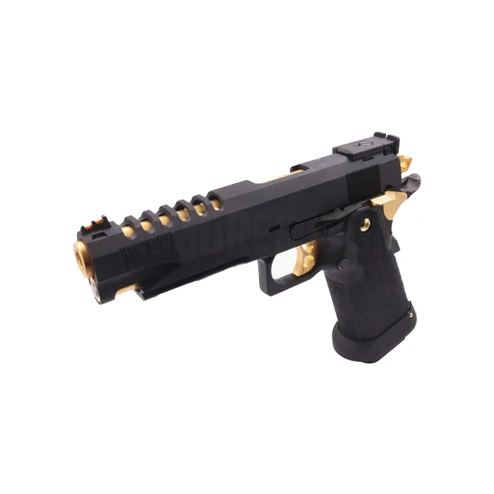 Réplique Hi-Capa 5.1 Hx2701 Full Gaz Gbb Noir Et Or -0