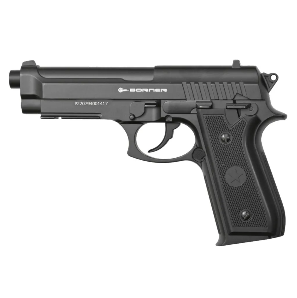 Pistolet Airgun Borner 92m En Polymère Co2 Calibre 4.5 Mm (.177) Bb's-0