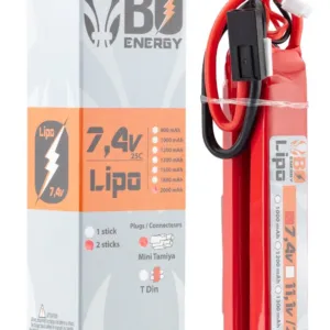2 Sticks Batterie Lipo 2s 7.4v 2000mah 25c-0