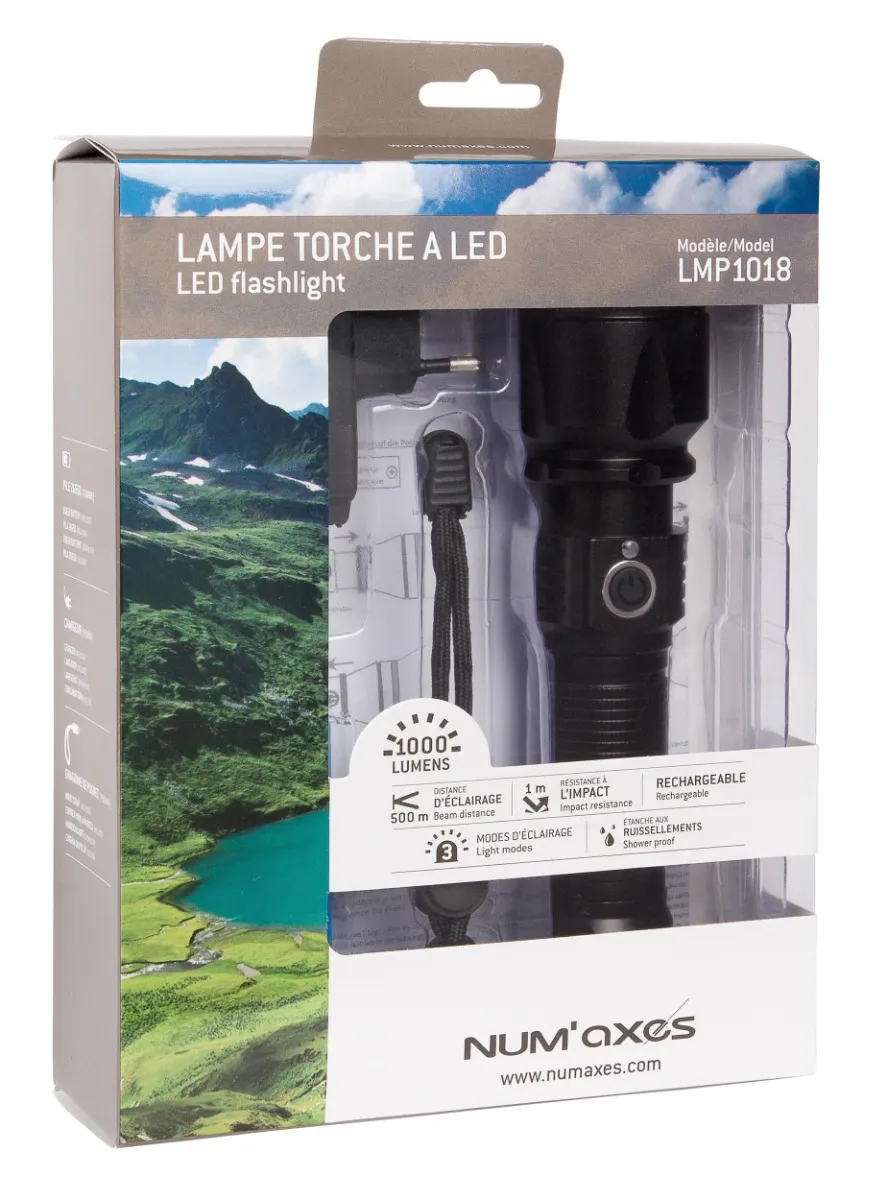 Lampe Tactique Rechargeable Num'axes Led 1000 Lumens-464283