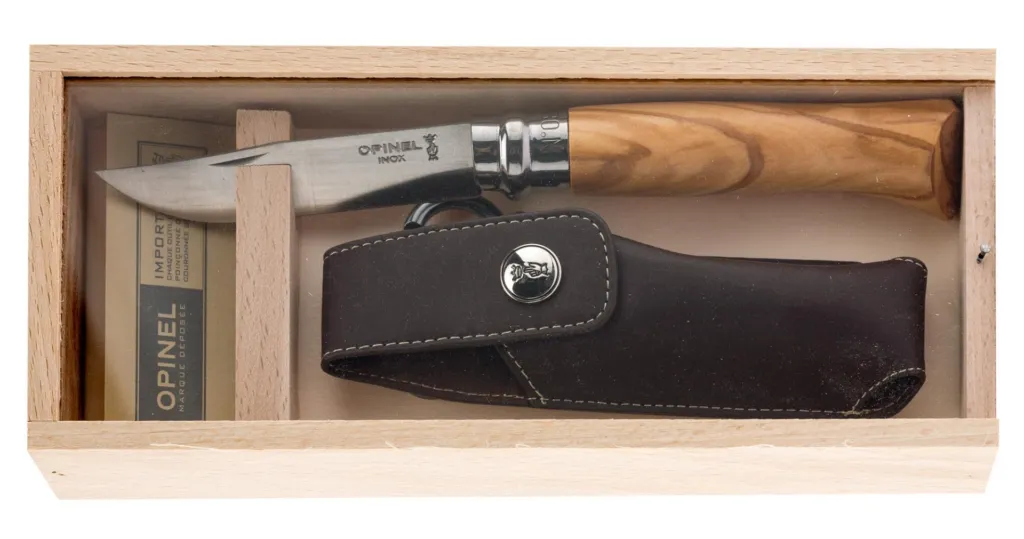 Coffret Couteau Opinel Numéro 8 - Bois D'olivier-0