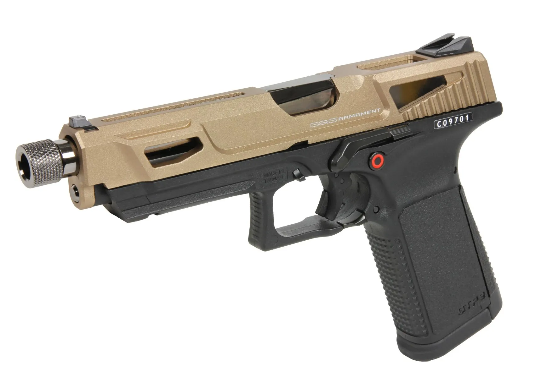 Réplique GBB pistolet GTP9 gaz 0,9J MS DST Gold-464525