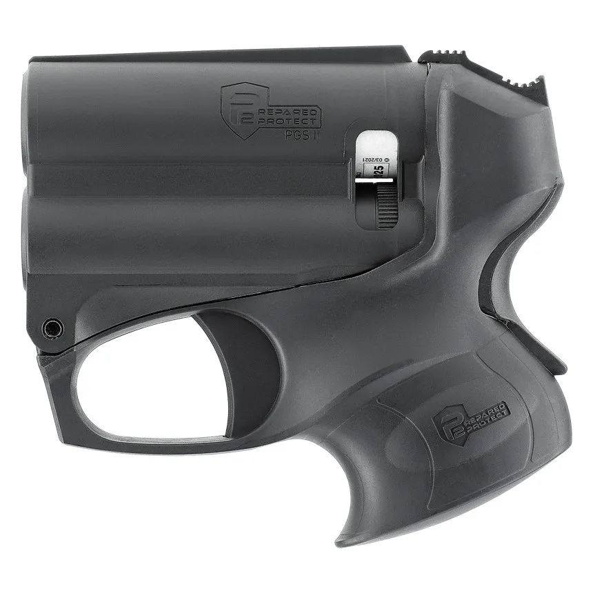 Pistolet pgs 2 kit black p2p avec lampe 200 lumens intégrée et bombe au poivre-0