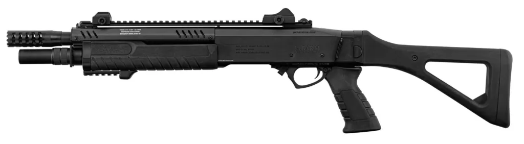 Réplique fusil à pompe FABARM STF12 Compact noir Gaz-0