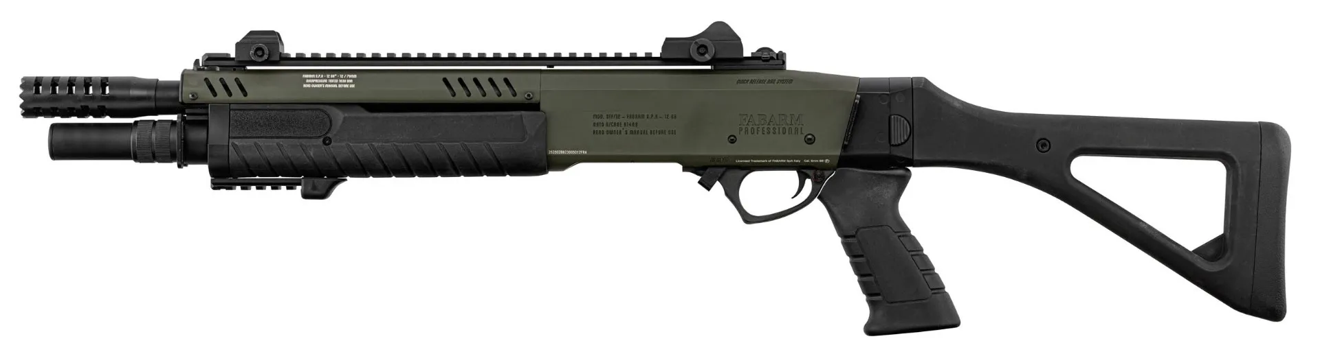 Réplique fusil à pompe FABARM STF12 Compact OD Gaz-0