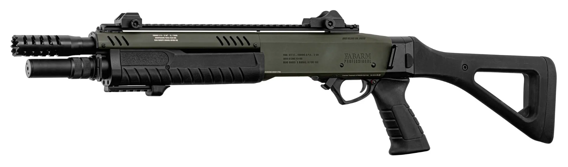 Réplique fusil à pompe FABARM STF12 Compact OD Gaz-465053