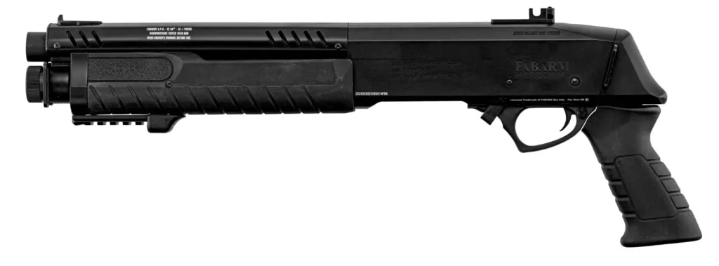 Réplique fusil à pompe FABARM STF12 Short Initial noir Gaz-0