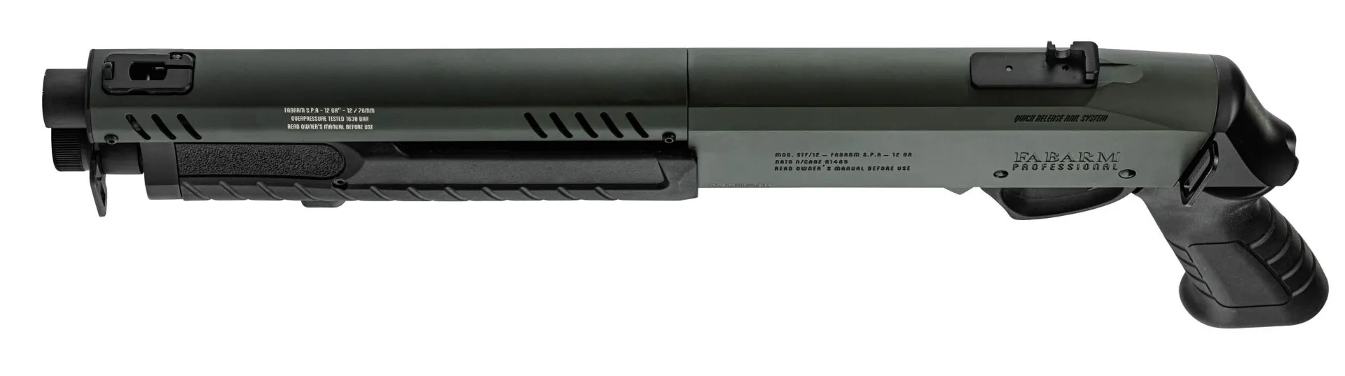 Réplique fusil à pompe FABARM STF12 Short Initial OD Gaz-465016