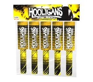 paquet de 5 fumigènes à main jaune hooligans klasek-0