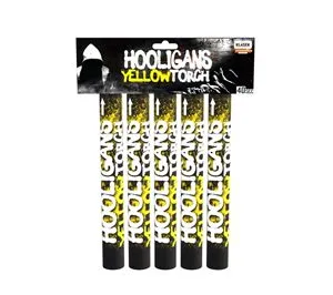 paquet de 5 torches à main hooligans jaunes-0