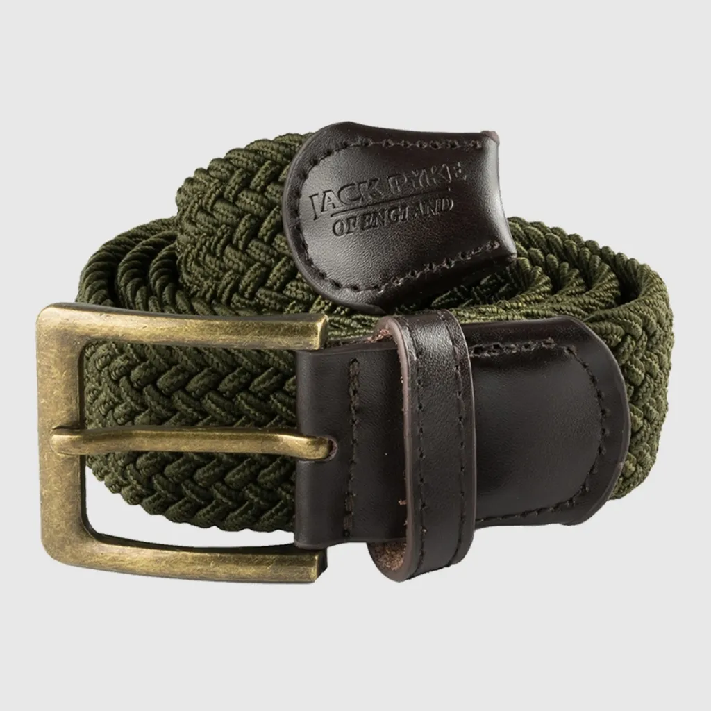 Ceinture Élastiquée Tressée Jack Pyke Olive-0